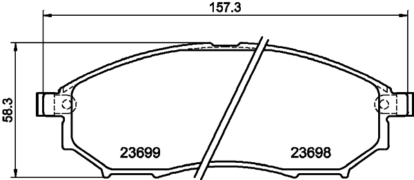 Комплект тормозных колодок, дисковый тормоз - 8DB 355 021-101 HELLA