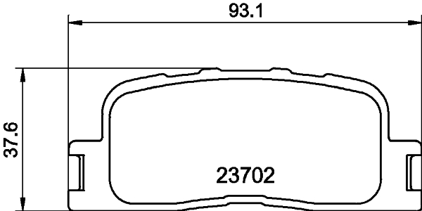 Brake Pad Set, disc brake - 8DB 355 011-001 HELLA
