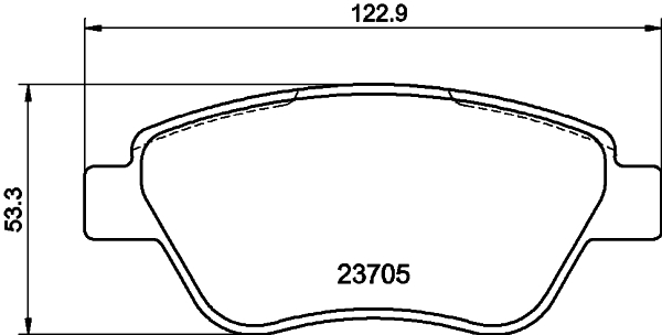 Brake Pad Set, disc brake - 8DB 355 025-301 HELLA
