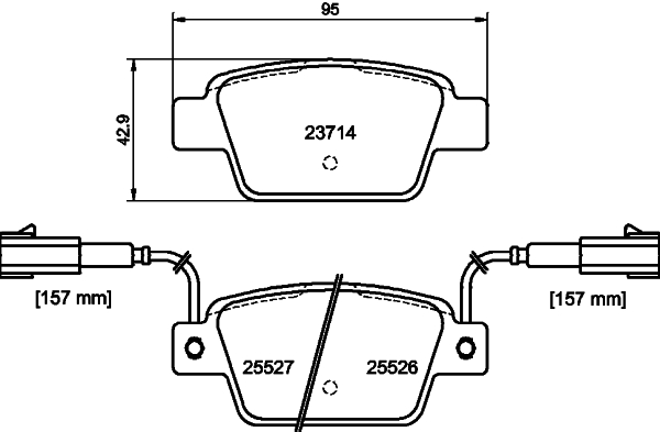 Brake Pad Set, disc brake - 8DB 355 020-181 HELLA