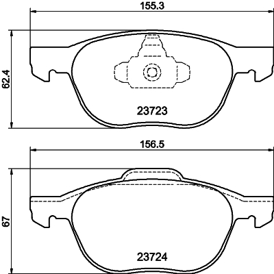 Brake Pad Set, disc brake - 8DB 355 011-191 HELLA