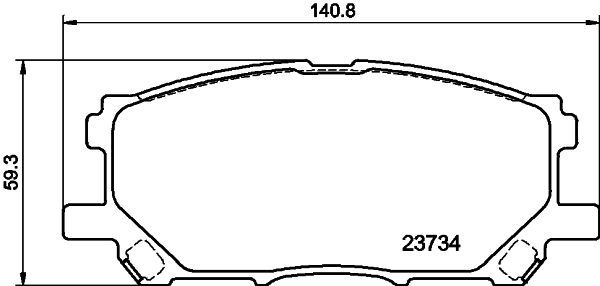 Brake Pad Set, disc brake - 8DB 355 010-071 HELLA