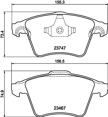 Kit pastiglie freno, Freno a disco - 8DB 355 013-821 HELLA