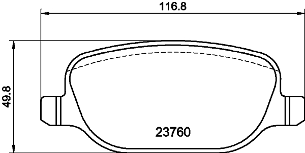 Brake Pad Set, disc brake - 8DB 355 018-771 HELLA