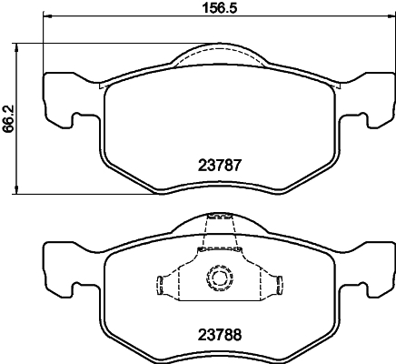 Brake Pad Set, disc brake - 8DB 355 010-141 HELLA