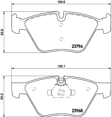 Brake Pad Set, disc brake - 8DB 355 011-321 HELLA