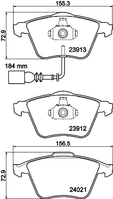 Kit pastiglie freno, Freno a disco - 8DB 355 015-971 HELLA