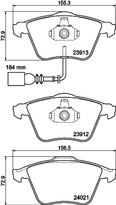 Kit pastiglie freno, Freno a disco - 8DB 355 015-971 HELLA