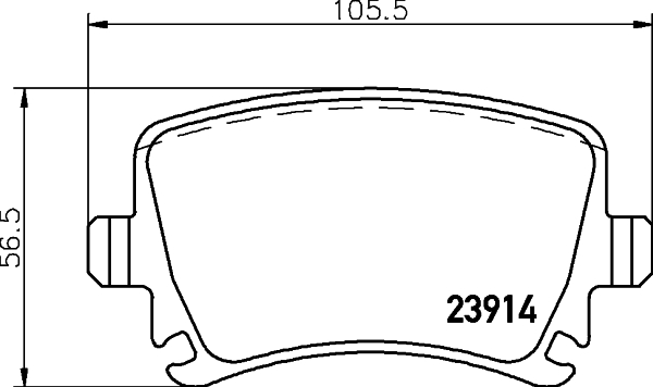Brake Pad Set, disc brake - 8DB 355 010-601 HELLA