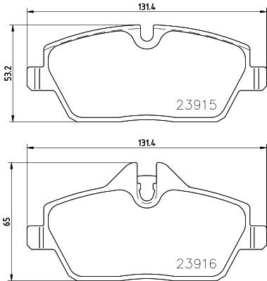 Brake Pad Set, disc brake - 8DB 355 021-881 HELLA