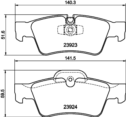 Brake Pad Set, disc brake - 8DB 355 011-421 HELLA