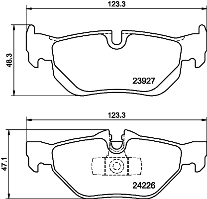 Brake Pad Set, disc brake - 8DB 355 011-301 HELLA