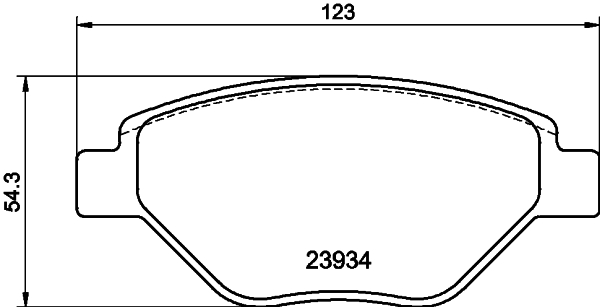Brake Pad Set, disc brake - 8DB 355 010-551 HELLA