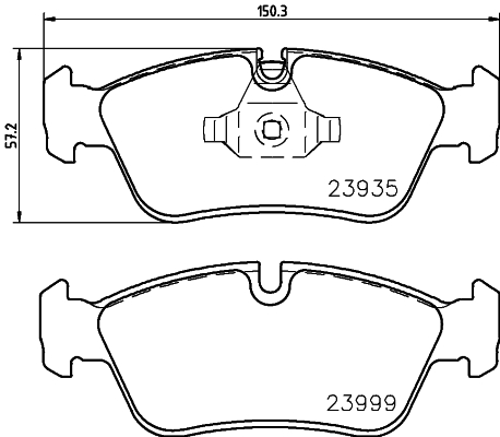 Bremsbelagsatz, Scheibenbremse - 8DB 355 011-281 HELLA