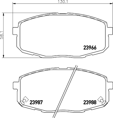 Kit pastiglie freno, Freno a disco - 8DB 355 010-611 HELLA