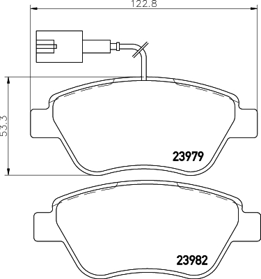 Brake Pad Set, disc brake - 8DB 355 012-841 HELLA