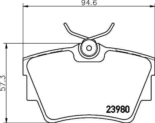 Brake Pad Set, disc brake - 8DB 355 010-761 HELLA