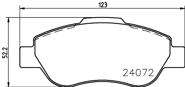 Brake Pad Set, disc brake - 8DB 355 011-241 HELLA
