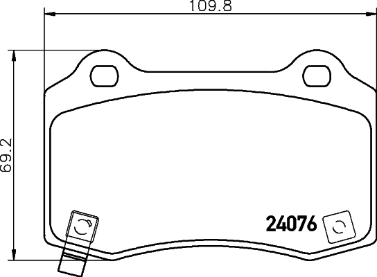 Brake Pad Set, disc brake - 8DB 355 014-211 HELLA