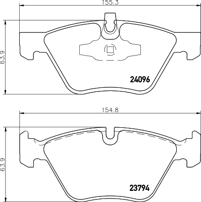 Brake Pad Set, disc brake - 8DB 355 011-941 HELLA