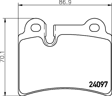 Brake Pad Set, disc brake - 8DB 355 011-861 HELLA