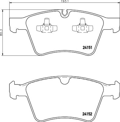 Brake Pad Set, disc brake - 8DB 355 014-191 HELLA