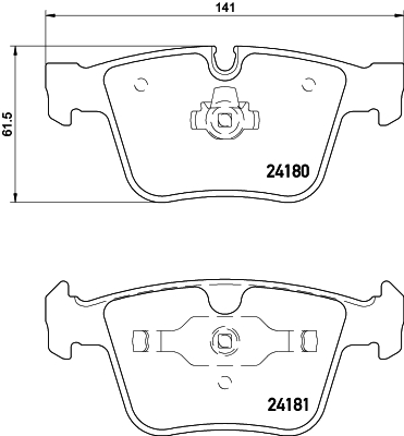Bremsbelagsatz, Scheibenbremse - 8DB 355 013-641 HELLA