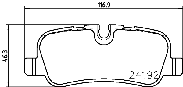 Brake Pad Set, disc brake - 8DB 355 011-981 HELLA