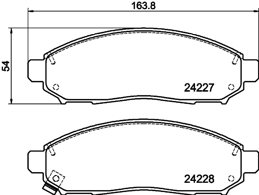 Brake Pad Set, disc brake - 8DB 355 012-071 HELLA