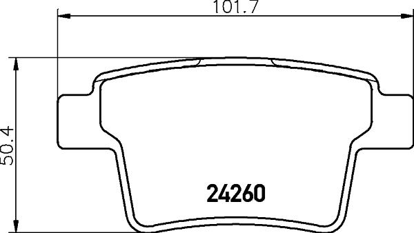 Brake Pad Set, disc brake - 8DB 355 012-171 HELLA