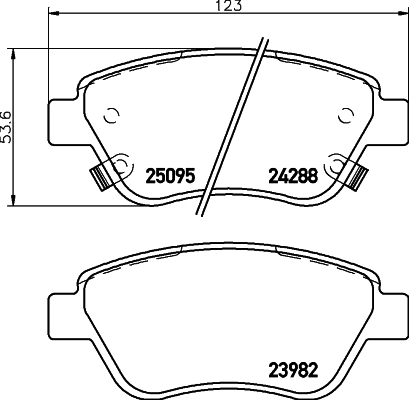 Brake Pad Set, disc brake - 8DB 355 015-441 HELLA