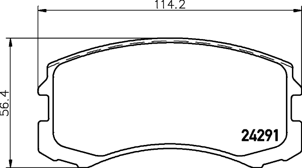 Brake Pad Set, disc brake - 8DB 355 013-071 HELLA