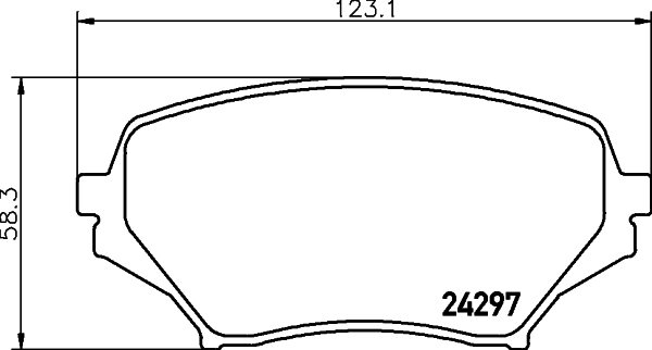 Bremsbelagsatz, Scheibenbremse - 8DB 355 006-771 HELLA