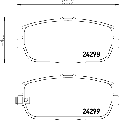 Brake Pad Set, disc brake - 8DB 355 006-781 HELLA