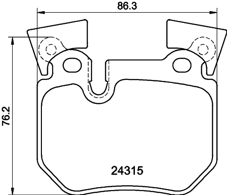 Brake Pad Set, disc brake - 8DB 355 012-551 HELLA