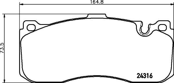 Brake Pad Set, disc brake - 8DB 355 014-041 HELLA