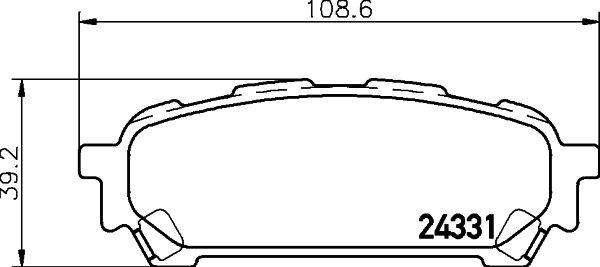 Brake Pad Set, disc brake - 8DB 355 012-311 HELLA