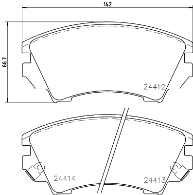 Brake Pad Set, disc brake - 8DB 355 013-041 HELLA