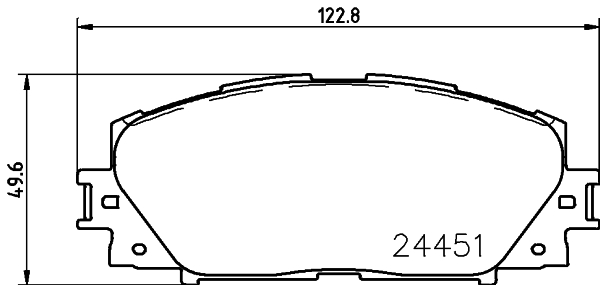 Brake Pad Set, disc brake - 8DB 355 014-311 HELLA