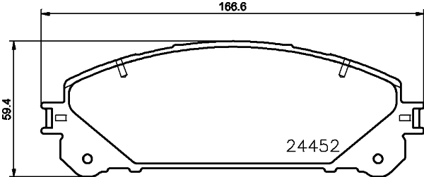 Brake Pad Set, disc brake - 8DB 355 015-461 HELLA