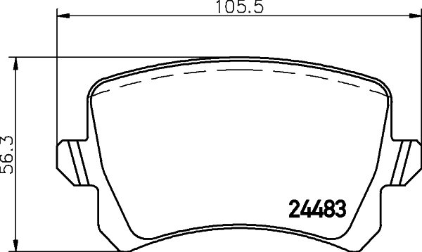Brake Pad Set, disc brake - 8DB 355 025-331 HELLA