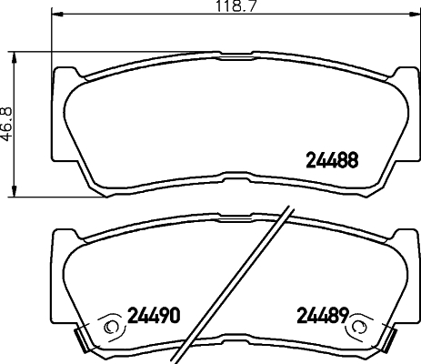 Kit pastiglie freno, Freno a disco - 8DB 355 013-081 HELLA