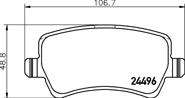 Brake Pad Set, disc brake - 8DB 355 025-411 HELLA