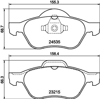 Brake Pad Set, disc brake - 8DB 355 013-271 HELLA