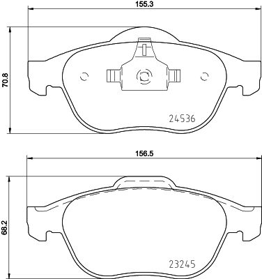 Brake Pad Set, disc brake - 8DB 355 013-241 HELLA