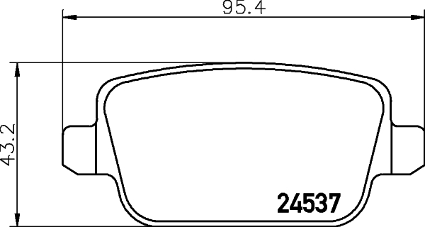 Brake Pad Set, disc brake - 8DB 355 025-361 HELLA