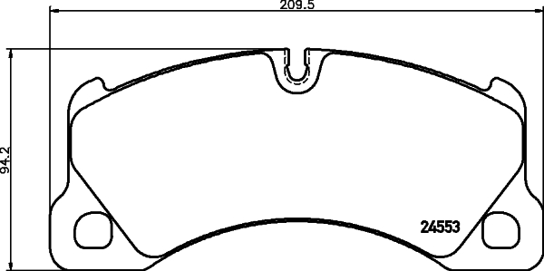 Brake Pad Set, disc brake - 8DB 355 014-151 HELLA