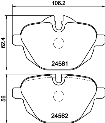 Brake Pad Set, disc brake - 8DB 355 013-921 HELLA