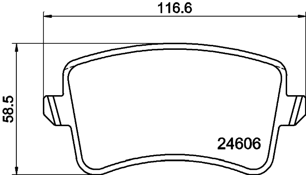 Brake Pad Set, disc brake - 8DB 355 025-381 HELLA