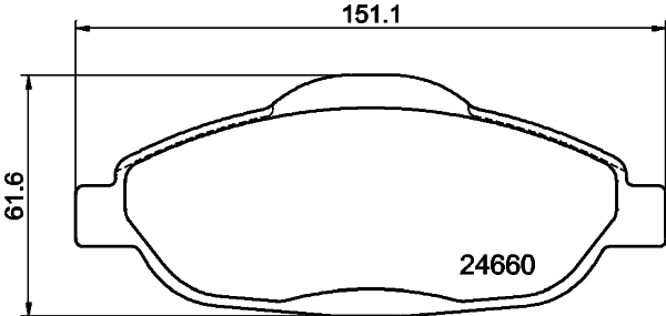 Bremsbelagsatz, Scheibenbremse - 8DB 355 013-911 HELLA